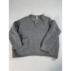 Nap Lounge Wear Womens Wool Blend Long‎ Sleeve Pullover Gray Sweater One Size